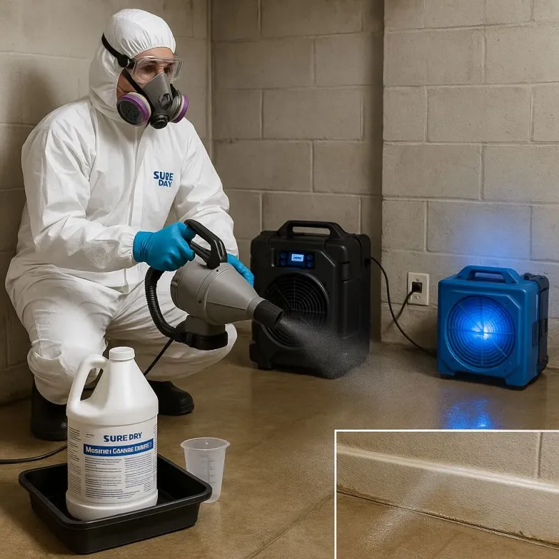 Sanitization and Odor Removal process in Holly Springs, NC